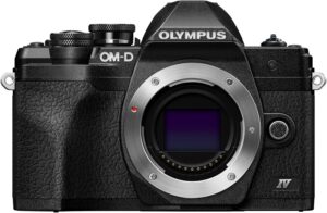 OM SYSTEM Olympus E-M10 Mark IV Black Micro Four Thirds System Camera 20MP Sensor 5-Axis Image Stabilization 4K Video Wi-Fi