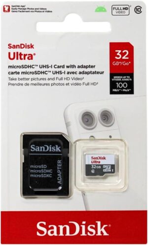 SanDisk Ultra 32GB UHS-I/Class 10 Micro SDHC Memory Card With Adapter - SDSDQUAN-032G-G4A